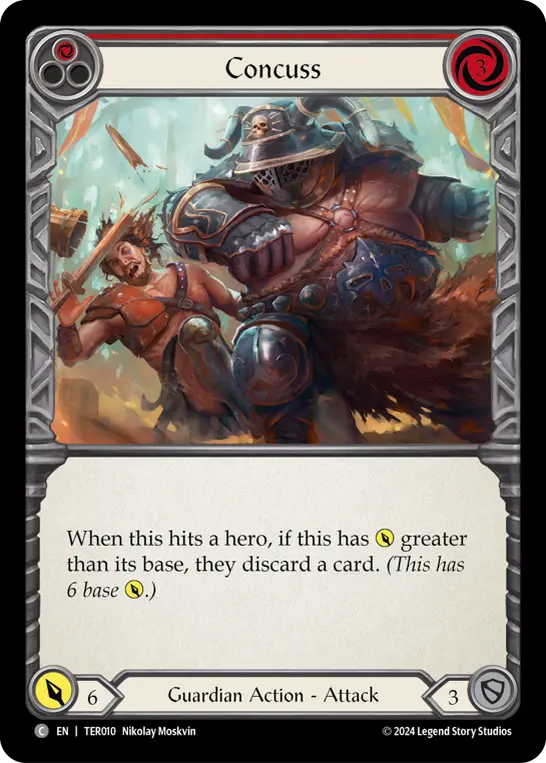 Concuss RED TER010 - 1st Strike - Terra - Flesh and blood card