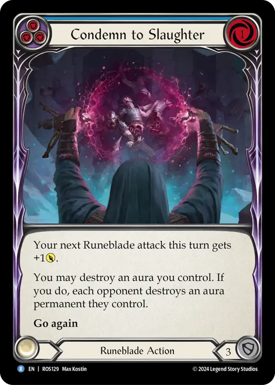 Condemn to Slaughter BLUE ROS129 - Rosetta - Flesh and blood card