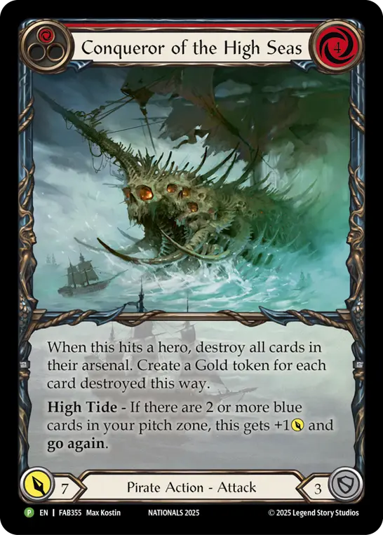 Conqueror of the High Seas RED FAB355-RF - National Championship - 2025 - Flesh and blood card