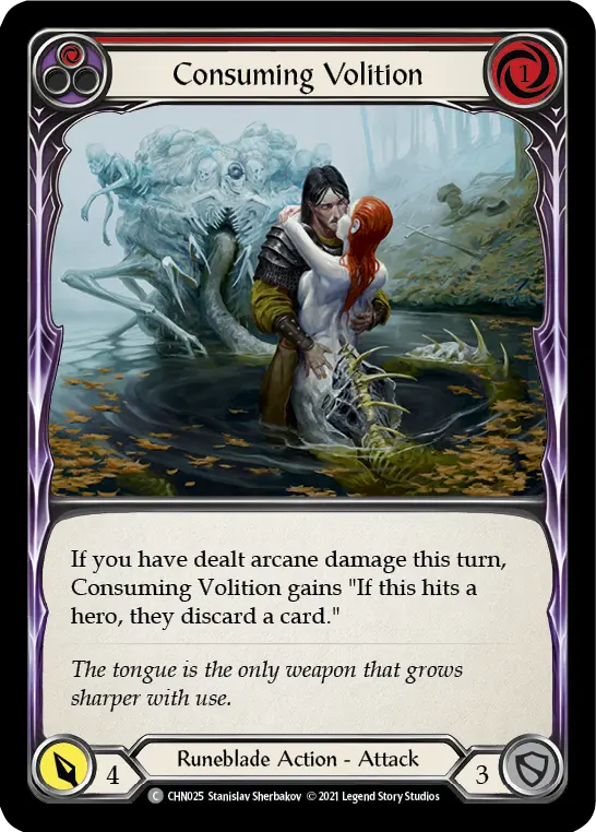 Consuming Volition RED CHN025 - Chane - Blitz Deck - Flesh and blood card