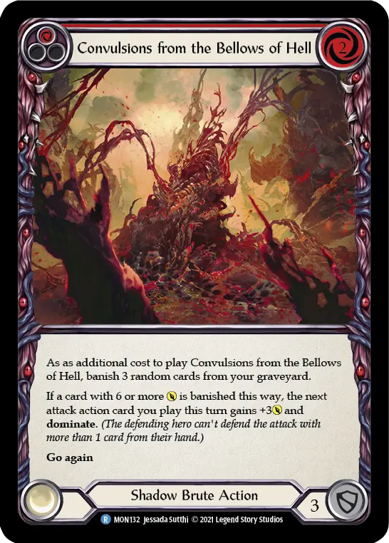 Convulsions from the Bellows of Hell RED MON132 - Monarch - Flesh and blood card