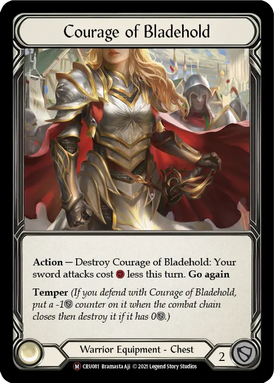 Courage of Bladehold U-CRU081 - Crucible of War - Unlimited - Flesh and blood card