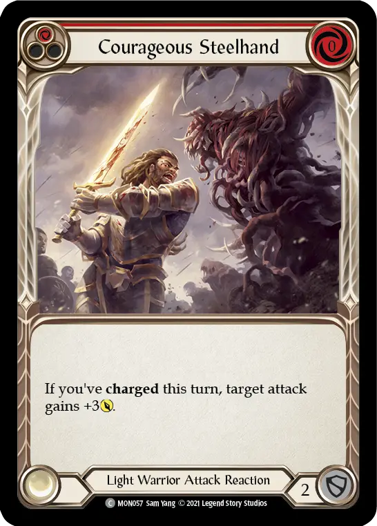 Courageous Steelhand RED MON057 - Monarch - Flesh and blood card