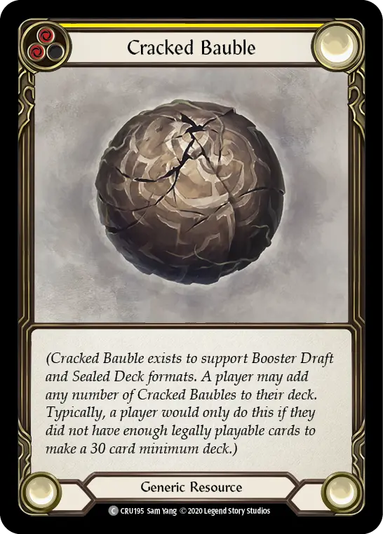Cracked Bauble YELLOW CRU195-RF - Crucible of War - Flesh and blood card