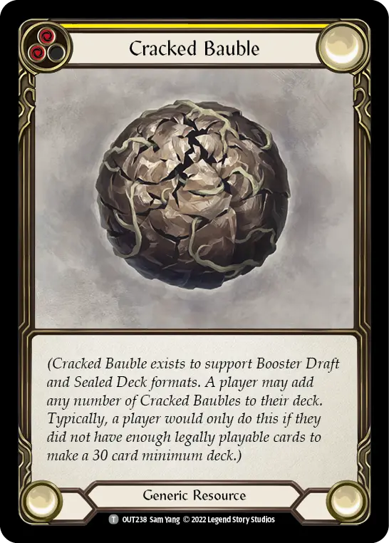 Cracked Bauble YELLOW OUT238 - Outsiders - Flesh and blood card