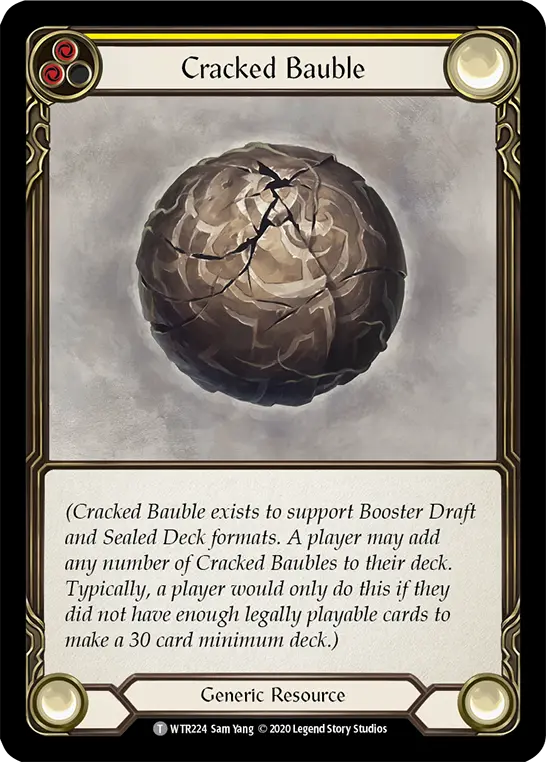 Cracked Bauble YELLOW R-WTR224 - Welcome to Rathe - Unlimited Revised - Flesh and blood card