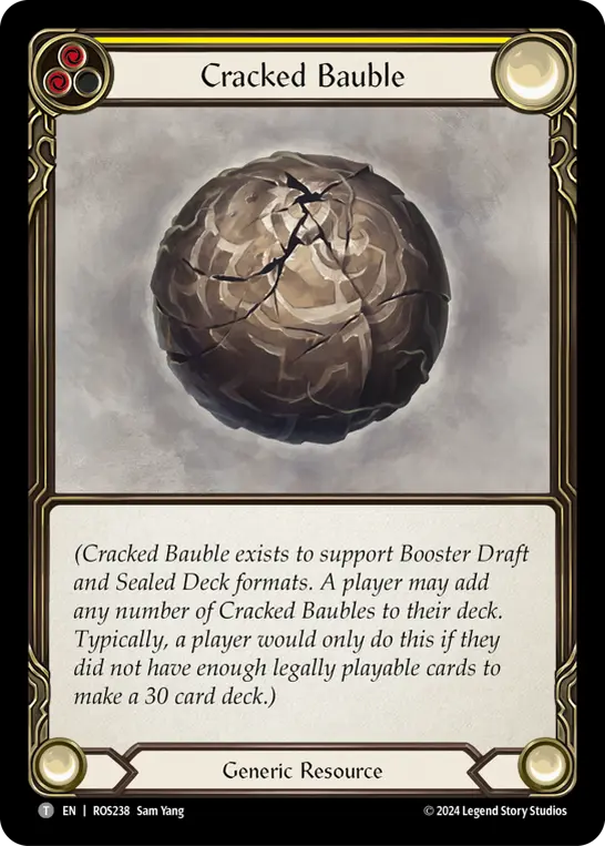Cracked Bauble YELLOW ROS238 - Rosetta - Flesh and blood card