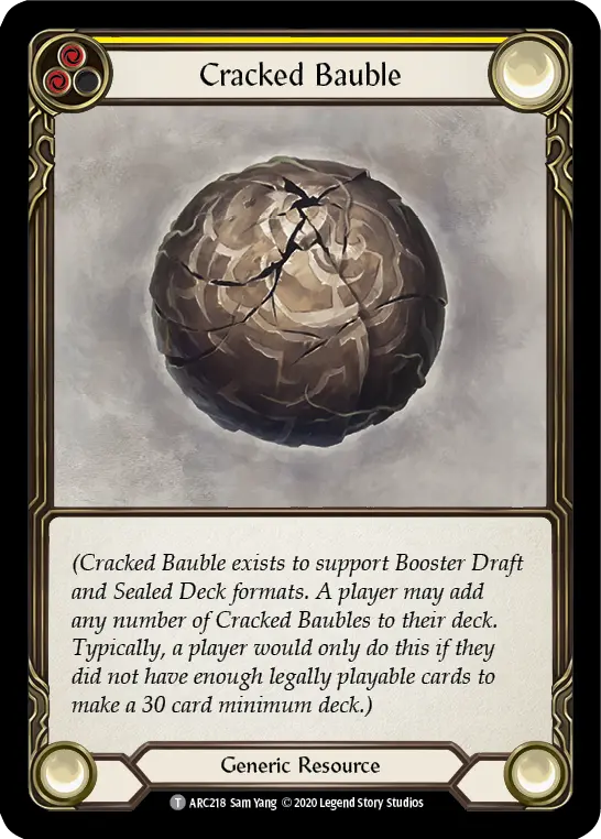 Cracked Bauble YELLOW U-ARC218 - Arcane Rising - Unlimited - Flesh and blood card