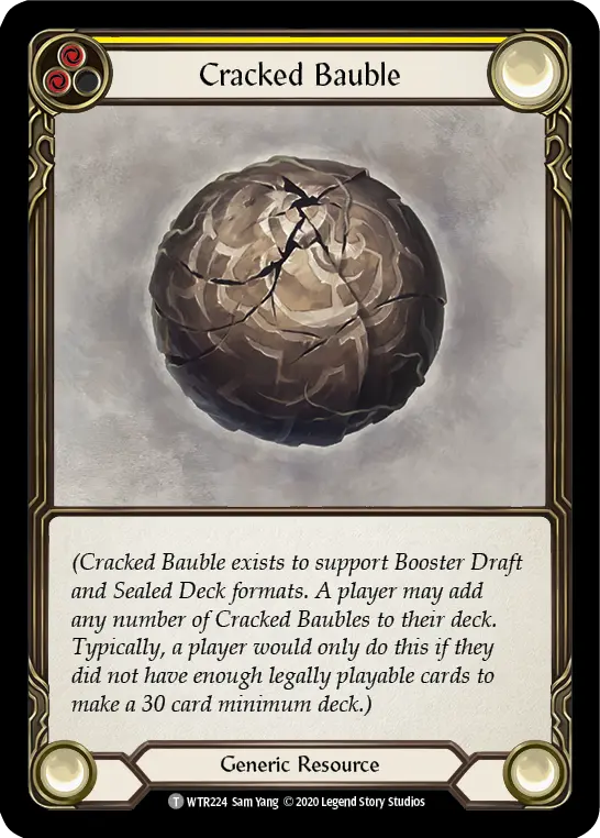 Cracked Bauble YELLOW U-WTR224 - Welcome to Rathe - Unlimited - Flesh and blood card