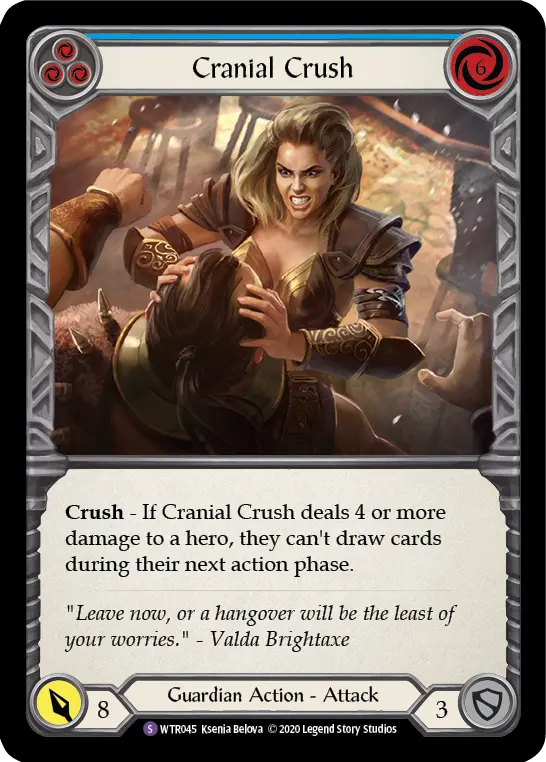 Cranial Crush BLUE U-WTR045-RF - Welcome to Rathe - Unlimited - Flesh and blood card