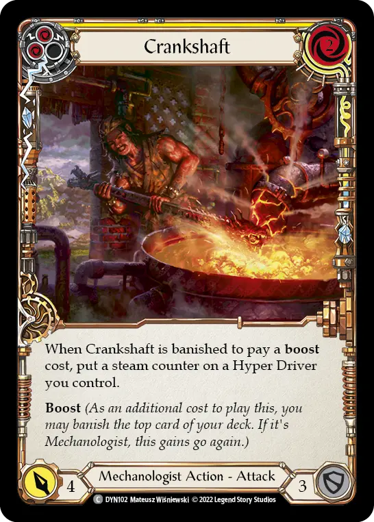 Crankshaft YELLOW DYN102 - Dynasty - Flesh and blood card