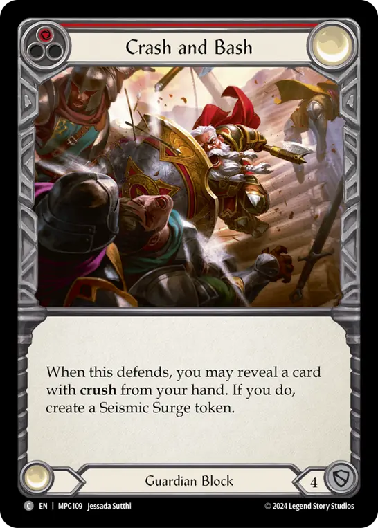 Crash and Bash RED MPG109 - Mastery Pack Guardian - Flesh and blood card