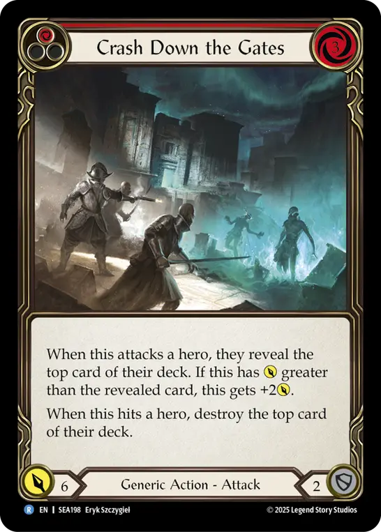 Crash Down the Gates RED SEA198 - High Seas - Flesh and blood card