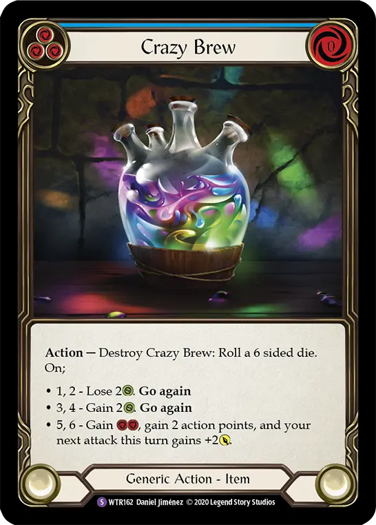 Crazy Brew BLUE R-WTR162 - Welcome to Rathe - Unlimited Revised - Flesh and blood card