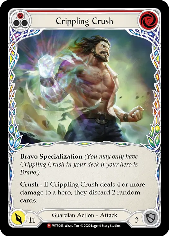 Crippling Crush RED R-WTR043 - Welcome to Rathe - Unlimited Revised - Flesh and blood card