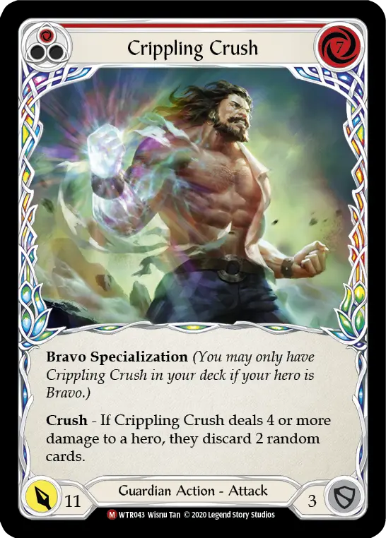 Crippling Crush RED U-WTR043-RF - Welcome to Rathe - Unlimited - Flesh and blood card