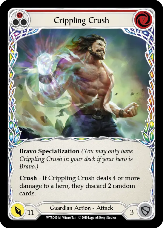 Crippling Crush RED WTR043 - Welcome to Rathe - Flesh and blood card