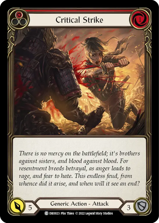 Critical Strike RED DRO023 - Dromai - Blitz Deck - Flesh and blood card