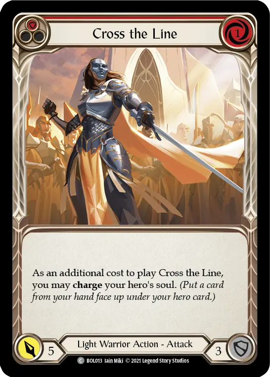 Cross the Line RED BOL013 - Boltyn - Blitz Deck - Flesh and blood card