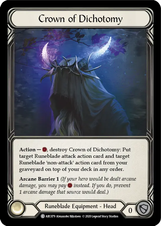 Crown of Dichotomy U-ARC079-RF - Arcane Rising - Unlimited - Flesh and blood card
