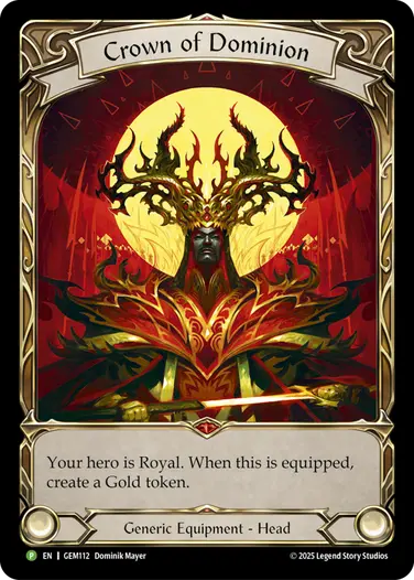 Crown of Dominion GEM112-RF - GEM - Pack 4 - Flesh and blood card