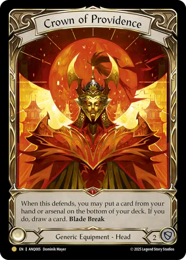 Crown of Providence ANQ005-RF - Compendium of Rathe - Antiquity Pack - Flesh and blood card