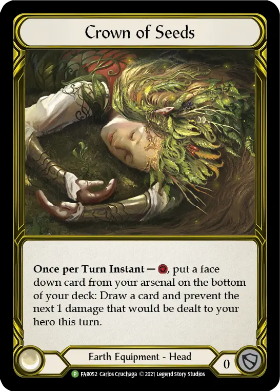 Crown of Seeds FAB052-GF - Premier Organized Play - Tales of Aria - Flesh and blood card
