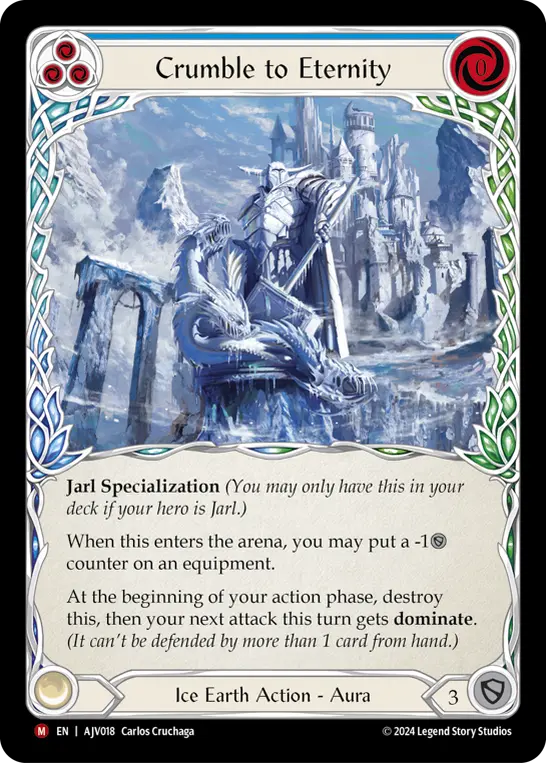 Crumble to Eternity BLUE AJV018 - Armory Deck Origins - Jarl Vetreiði - Flesh and blood card