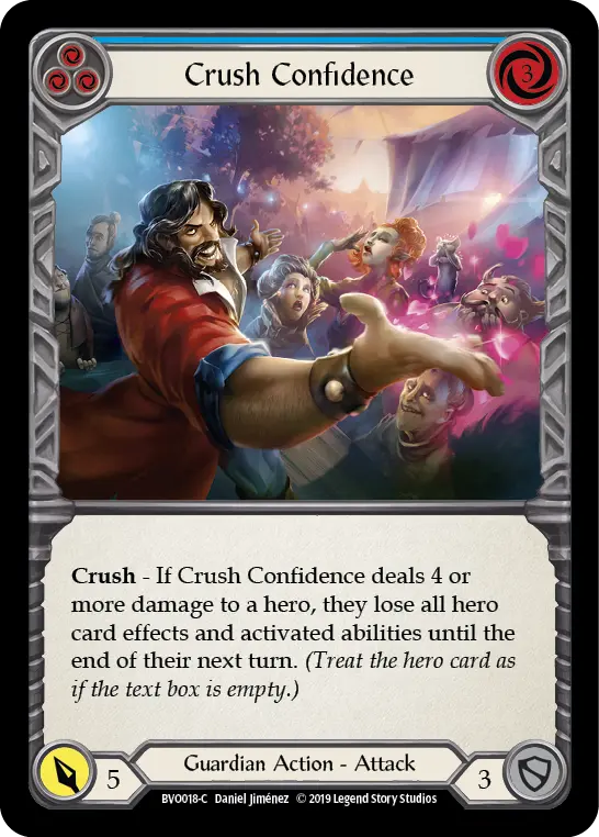 Crush Confidence BLUE BVO018 - Bravo, Showstopper - Hero Deck - Flesh and blood card