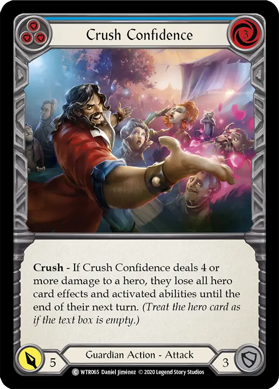 Crush Confidence BLUE R-WTR065 - Welcome to Rathe - Unlimited Revised - Flesh and blood card
