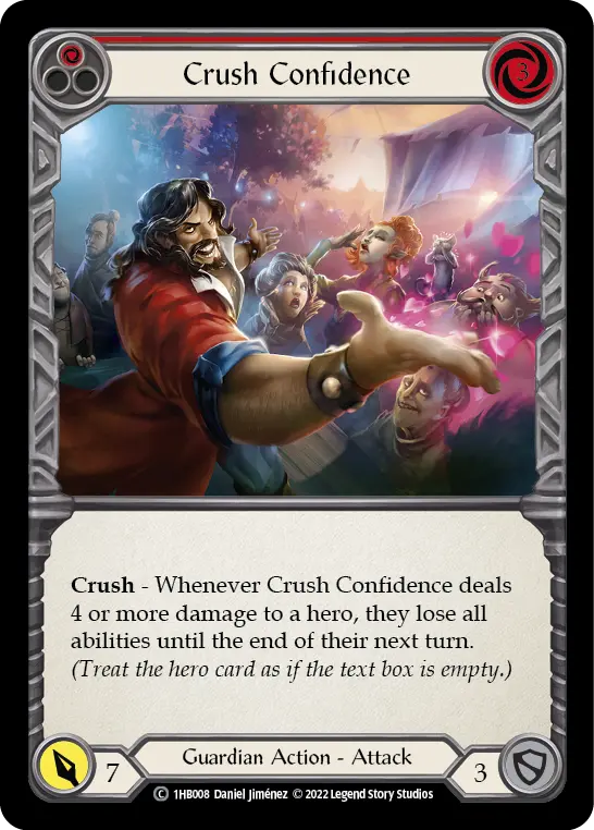 Crush Confidence RED 1HB008 - Bravo - Blitz Deck - Flesh and blood card