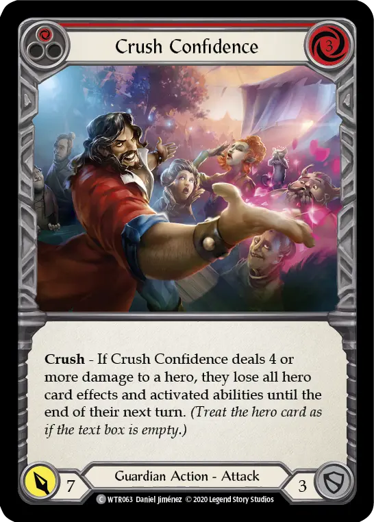 Crush Confidence RED U-WTR063-RF - Welcome to Rathe - Unlimited - Flesh and blood card