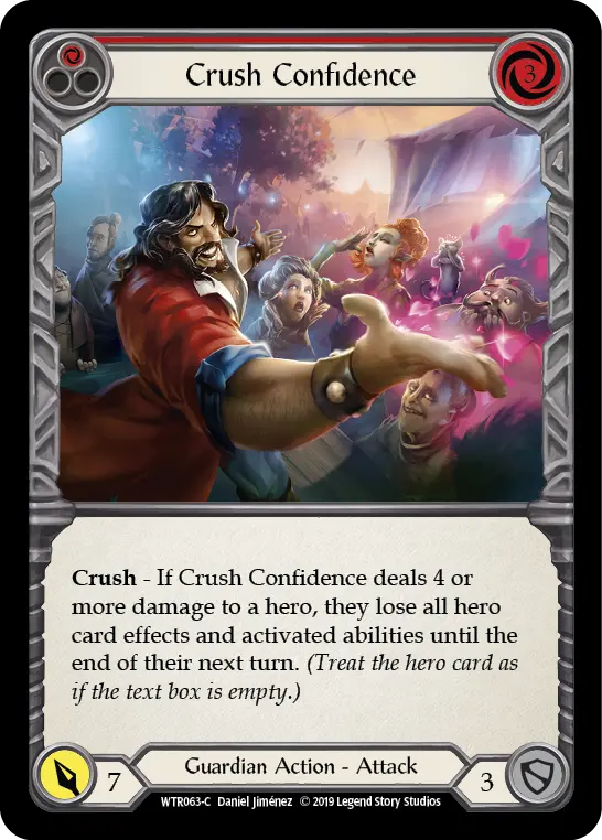 Crush Confidence RED WTR063 - Welcome to Rathe - Flesh and blood card