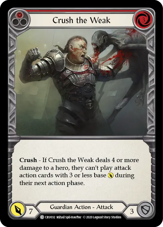 Crush the Weak RED CRU032 - Crucible of War - Flesh and blood card