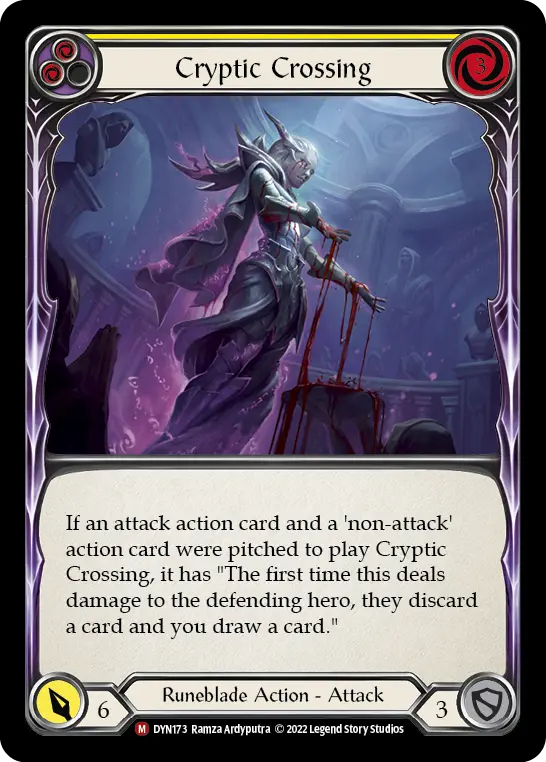 Cryptic Crossing YELLOW DYN173 - Dynasty - Flesh and blood card
