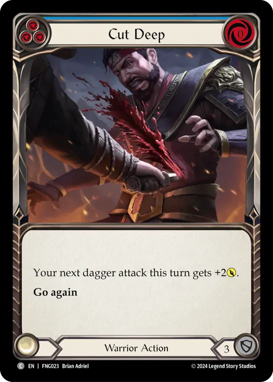 Cut Deep BLUE FNG023 - The Hunted Blitz Deck - Fang - Flesh and blood card