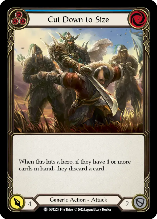 Cut Down to Size BLUE OUT203 - Outsiders - Flesh and blood card