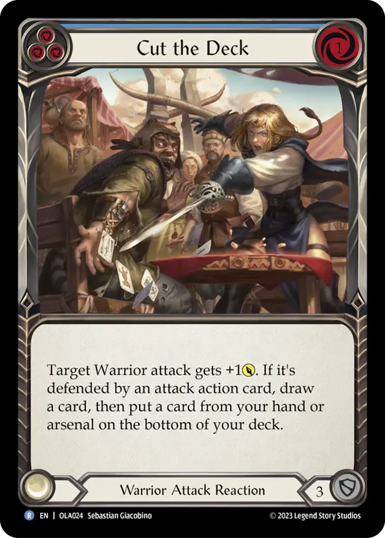 Cut the Deck BLUE OLA024 - Olympia - Heavy Hitters Blitz Deck - Flesh and blood card
