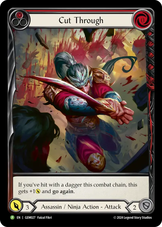 Cut Through RED GEM027 - GEM - Pack 1 - Flesh and blood card