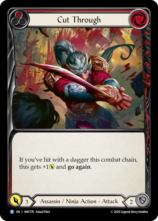 Cut Through RED HNT176 - The Hunted - Flesh and blood card