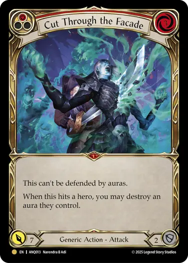 Cut Through the Facade ANQ013 - Compendium of Rathe - Antiquity Pack - Flesh and blood card
