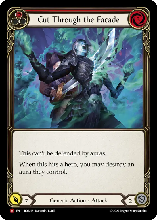 Cut Through the Facade RED ROS216 - Rosetta - Flesh and blood card