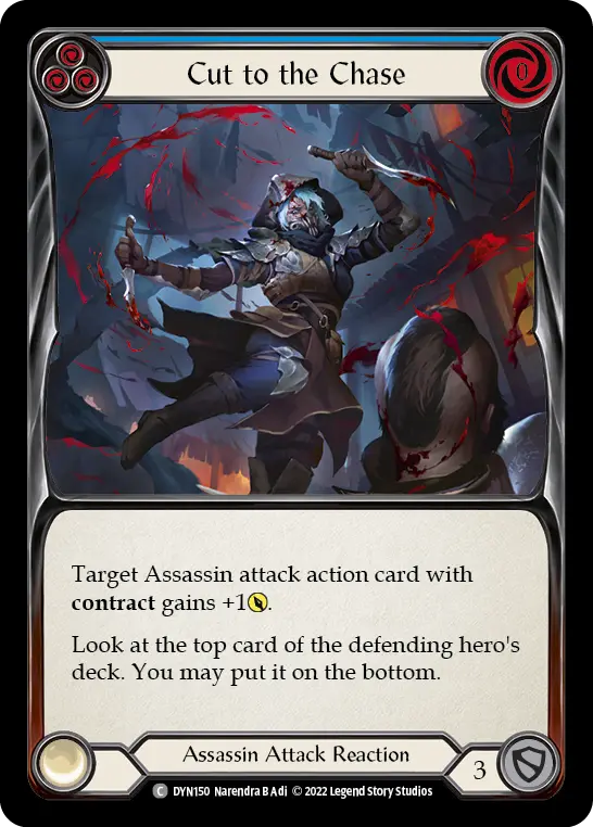 Cut to the Chase BLUE DYN150 - Dynasty - Flesh and blood card