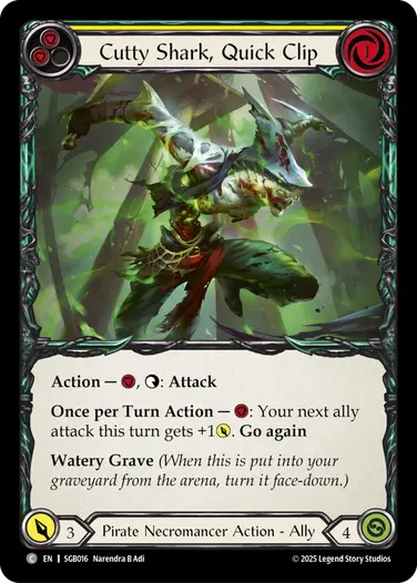 Cutty Shark, Quick Clip SGB016 - Silver Age Chapter 3 - Gravy Bones - Flesh and blood card