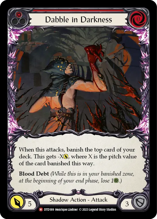 Dabble in Darkness RED DTD169 - Dusk till Dawn - Flesh and blood card