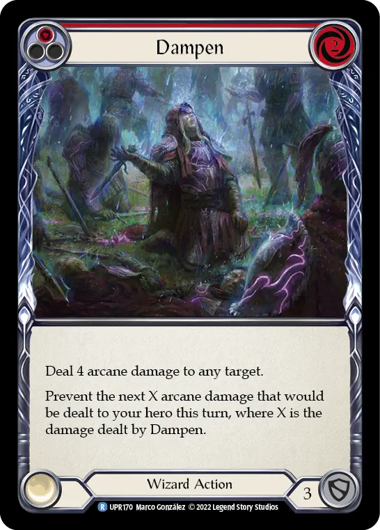Dampen RED UPR170 - Uprising - Flesh and blood card