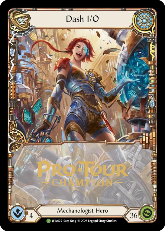 Dash I/O WIN025-CF - Pro Tour Champion Cards - Bright Lights - Flesh and blood card