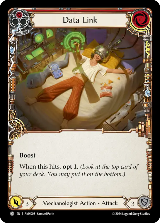 Data Link RED AMX008 - Armory Deck - Maxx 'The Hype' Nitro - Flesh and blood card