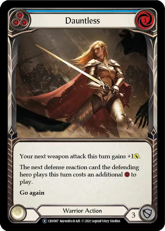 Dauntless BLUE U-CRU087-RF - Crucible of War - Unlimited - Flesh and blood card
