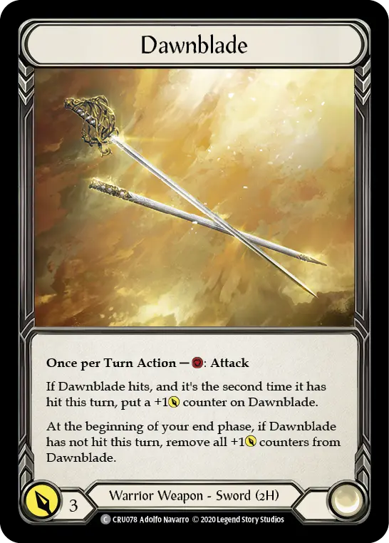 Dawnblade CRU078 - Crucible of War - Flesh and blood card